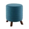 Anslee Blue Polyester Ottoman by Linon Home Decor -Linon Home Decor Shop blue linon home decor ottomans thd03165 64 1000