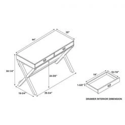 Sara Navy Blue 2-Drawer Writing Desk by Linon Home Decor -Linon Home Decor Shop blue linon home decor writing desks thd02875 4f 1000