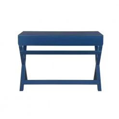 Sara Navy Blue 2-Drawer Writing Desk by Linon Home Decor -Linon Home Decor Shop blue linon home decor writing desks thd02875 66 1000