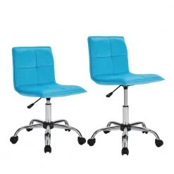 Dax Blue Adjustable Office Chair by Linon Home Decor -Linon Home Decor Shop blue velvet linon home decor task chairs thd03592 4f 1000
