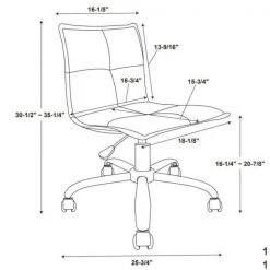 Dax Blue Adjustable Office Chair by Linon Home Decor -Linon Home Decor Shop blue velvet linon home decor task chairs thd03592 76 1000