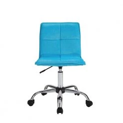 Dax Blue Adjustable Office Chair by Linon Home Decor -Linon Home Decor Shop blue velvet linon home decor task chairs thd03592 c3 1000