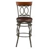 Brian 46"H Bronze Metal OX Back 30" Seat Height Bar Stool with Padded Vinyl Seat and Swivel Motion by Linon Home Decor 1 Brian 46"H Bronze Metal OX Back 30" Seat Height Bar Stool with Padded Vinyl Seat and Swivel Motion by Linon Home Decor -Linon Home Decor Shop bronze linon home decor bar stools thd03469 64 1000