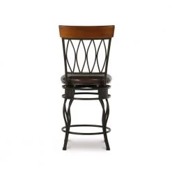 Thomas 24" Oval Back Bronze Upholstered Seating Counter stool by Linon Home Decor 13 Thomas 24" Oval Back Bronze Upholstered Seating Counter stool by Linon Home Decor -Linon Home Decor Shop bronze linon home decor bar stools thd03501 66 1000