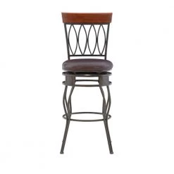 Thomas 30" Oval Back Bronze Upholstered Barstool by Linon Home Decor -Linon Home Decor Shop bronze linon home decor bar stools thd03502 c3 1000