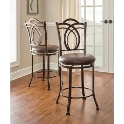 Calif 24 in. Coffee Brown Cushioned Bar Stool by Linon Home Decor 14 Calif 24 in. Coffee Brown Cushioned Bar Stool by Linon Home Decor -Linon Home Decor Shop brown coffee brown linon home decor bar stools 034550mtl01u 1f 1000
