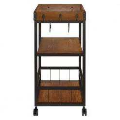 Austin Brown Bar Cart with Wine Rack by Linon Home Decor -Linon Home Decor Shop brown linon home decor bar carts 464908mtl01u c3 1000