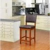 Milano 24 in. Dark Brown Cushioned Bar Stool by Linon Home Decor 1 Milano 24 in. Dark Brown Cushioned Bar Stool by Linon Home Decor -Linon Home Decor Shop brown linon home decor bar stools 0210vbrn121 01 kd 64 1000