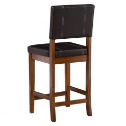 Milano 24 in. Dark Brown Cushioned Bar Stool by Linon Home Decor 10 Milano 24 in. Dark Brown Cushioned Bar Stool by Linon Home Decor -Linon Home Decor Shop brown linon home decor bar stools 0210vbrn121 01 kd e1 1000