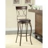 Circles Back 30 in. Brown Swivel Cushioned Bar Stool by Linon Home Decor -Linon Home Decor Shop brown linon home decor bar stools 02731mtl 01 kd u 64 1000