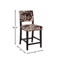 Corey 24 in. Udder Madness Cushioned Bar Stool by Linon Home Decor -Linon Home Decor Shop brown linon home decor bar stools 14060udd01u 40 1000