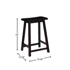 Saddle 24 in. Dark Brown Bar Stool by Linon Home Decor 9 Saddle 24 in. Dark Brown Bar Stool by Linon Home Decor -Linon Home Decor Shop brown linon home decor bar stools 98441dkbrn01 40 1000