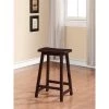 Saddle 24 in. Dark Brown Bar Stool by Linon Home Decor -Linon Home Decor Shop brown linon home decor bar stools 98441dkbrn01 64 1000