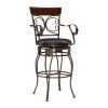 Labelle 47.75 in. H Dark Bronze Big & Tall Arm Barstool by Linon Home Decor -Linon Home Decor Shop brown linon home decor bar stools hd221910 64 1000