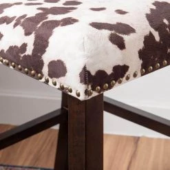 Reese Udder-Madness Brown Upholstered Barstool by Linon Home Decor -Linon Home Decor Shop brown linon home decor bar stools thd03514 1d 1000