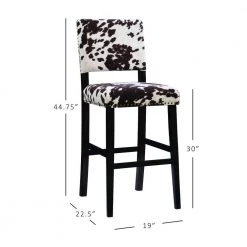 Reese Udder-Madness Brown Upholstered Barstool by Linon Home Decor -Linon Home Decor Shop brown linon home decor bar stools thd03514 44 1000