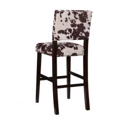 Reese Udder-Madness Brown Upholstered Barstool by Linon Home Decor -Linon Home Decor Shop brown linon home decor bar stools thd03514 4f 1000