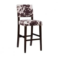Reese Udder-Madness Brown Upholstered Barstool by Linon Home Decor
