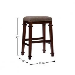 Nelson 30 in. Brown Backless Brown tweed Upholstered Barstool by Linon Home Decor -Linon Home Decor Shop brown linon home decor bar stools thd03529 40 1000