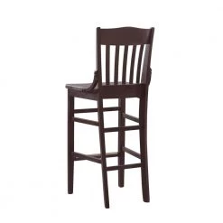 Thaler Brown 45.5 in. in. Barstool w/wood seat (Set of 2) by Linon Home Decor -Linon Home Decor Shop brown linon home decor bar stools thdac04019 1f 1000