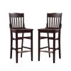 Thaler Brown 45.5 in. in. Barstool w/wood seat (Set of 2) by Linon Home Decor -Linon Home Decor Shop brown linon home decor bar stools thdac04019 64 1000