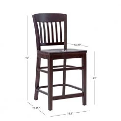 Fargo Brown Counter stool with wood Seat (2 pk) by Linon Home Decor -Linon Home Decor Shop brown linon home decor bar stools thdac04045 76 1000