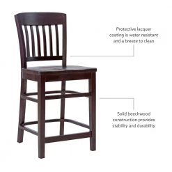 Fargo Brown Counter stool with wood Seat (2 pk) by Linon Home Decor -Linon Home Decor Shop brown linon home decor bar stools thdac04045 c3 1000