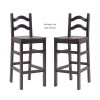 Calabash Brown Barstool with Wood Seat (2 pk) by Linon Home Decor -Linon Home Decor Shop brown linon home decor bar stools thdac04048 64 1000