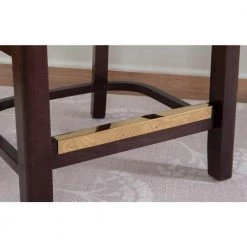 Dorothy 40.5 in. Brown Wood Back Bar Stool with 24 in. High Wood Seat (Set of 2) by Linon Home Decor -Linon Home Decor Shop brown linon home decor bar stools thdac3764 1d 1000