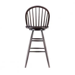 Renee 44 in. Brown Windsor Back Wood Bar Height Stool with Wood-Seat (Set of 2) by Linon Home Decor -Linon Home Decor Shop brown linon home decor bar stools thdac3794 66 1000