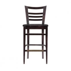 Brian 44.5 in. Brown Curved Wood Ladder Back Bar Stool with Wood Seat (Set of 2) by Linon Home Decor -Linon Home Decor Shop brown linon home decor bar stools thdac3820 4f 1000