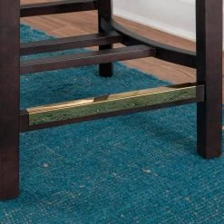 Hynes 40 in. Brown Slat Back Solid Wood 24.5 in. H Seat Counter Stool with Wood Seat (Set of 2) by Linon Home Decor -Linon Home Decor Shop brown linon home decor bar stools thdac3844 1d 1000