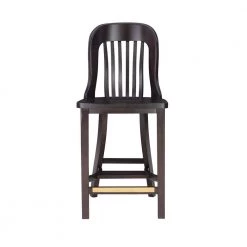 Hynes 40 in. Brown Slat Back Solid Wood 24.5 in. H Seat Counter Stool with Wood Seat (Set of 2) by Linon Home Decor -Linon Home Decor Shop brown linon home decor bar stools thdac3844 4f 1000