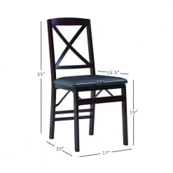 Triena Expresso X Back Folding Chairs (Set of 2) by Linon Home Decor -Linon Home Decor Shop brown linon home decor dining chairs 01826esp 02 as u fa 1000