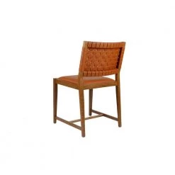 Carlo Light Brown Wood with Interwoven Brown Leather Dining Chair by Linon Home Decor -Linon Home Decor Shop brown linon home decor dining chairs thd03194 66 1000
