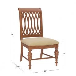 Sequim Brown Dining Chair w UPH Seat (2-Pack) by Linon Home Decor -Linon Home Decor Shop brown linon home decor dining chairs thdac03728 fa 1000