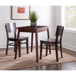 Adams Brown Wood Back and Seat Dining Chair (Set of 2) by Linon Home Decor -Linon Home Decor Shop brown linon home decor dining chairs thdac3753 31 1000