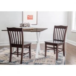 Brinley Brown Wood Dining Chair (Set of 2) by Linon Home Decor -Linon Home Decor Shop brown linon home decor dining chairs thdac3771 31 1000