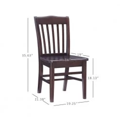 Brinley Brown Wood Dining Chair (Set of 2) by Linon Home Decor -Linon Home Decor Shop brown linon home decor dining chairs thdac3771 fa 1000