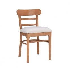 Monty Brown Wood with Cream Upholstered Seat Side Chair (Set of 2) by Linon Home Decor -Linon Home Decor Shop brown linon home decor dining chairs thdac3841 c3 1000
