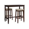 Concord 3-Pieces Brown and Beige Wood Top Bar Set by Linon Home Decor 2 Concord 3-Pieces Brown and Beige Wood Top Bar Set by Linon Home Decor -Linon Home Decor Shop brown linon home decor dining room sets thd04120 64 1000