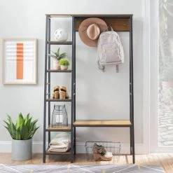 Austin Ash Veneer Hall Tree by Linon Home Decor 21 Austin Ash Veneer Hall Tree by Linon Home Decor -Linon Home Decor Shop brown linon home decor hall trees thd04138 31 1000