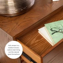 William 2-Drawer Medium Brown Nightstand 27 in. H x 25.25 in. W x 18.5 in. D by Linon Home Decor 16 William 2-Drawer Medium Brown Nightstand 27 in. H x 25.25 in. W x 18.5 in. D by Linon Home Decor -Linon Home Decor Shop brown linon home decor nightstands thd03704 77 1000