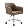 Austin Adjustable Brown & Chrome Office Chair by Linon Home Decor 1 Austin Adjustable Brown & Chrome Office Chair by Linon Home Decor -Linon Home Decor Shop brown linon home decor task chairs thd01883 64 1000