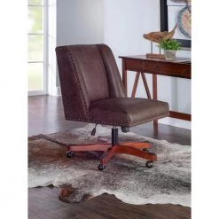 Draper Brown Office Chair by Linon Home Decor 19 Draper Brown Office Chair by Linon Home Decor -Linon Home Decor Shop brown linon home decor task chairs thd01961 31 1000