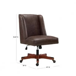 Draper Brown Office Chair by Linon Home Decor 13 Draper Brown Office Chair by Linon Home Decor -Linon Home Decor Shop brown linon home decor task chairs thd01961 40 1000