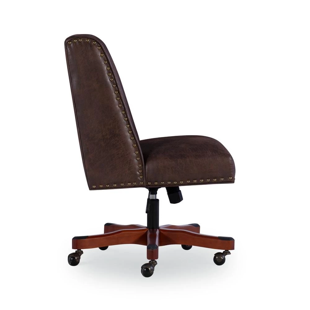 Draper Brown Office Chair by Linon Home Decor 4 Draper Brown Office Chair by Linon Home Decor - Image 2