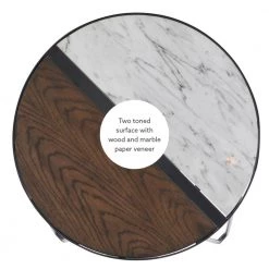 Piper 22.01 in. W Brown and White Round Wood top 2-Toned Side Table by Linon Home Decor 14 Piper 22.01 in. W Brown and White Round Wood top 2-Toned Side Table by Linon Home Decor -Linon Home Decor Shop brown white faux marble linon home decor end side tables hd221926 a0 1000