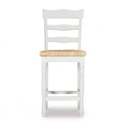 24 in. Linon Hilary White with Rush Seat Counter Stool by Linon Home Decor -Linon Home Decor Shop brown white linon home decor bar stools thd02640 c3 1000