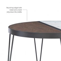 Piper 32.01 in. W 2 Toned Brown and White Round Wood Top Coffee Table by Linon Home Decor 15 Piper 32.01 in. W 2 Toned Brown and White Round Wood Top Coffee Table by Linon Home Decor -Linon Home Decor Shop brown white linon home decor coffee tables hd221927 1d 1000